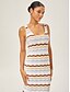 abordables Vestidos Maxi-Stripe Hollow Out Suspender Dress