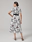 cheap Maxi Dresses-Abstract Face Art Shirt Dress