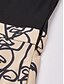 cheap Maxi Dresses-Spliced Pattern Knit Dress