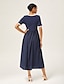 economico Vestiti maxi-Cotton Knit Woven Panel Dress