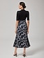 cheap Maxi Dresses-Chain Print Lyocell Mermaid Dress