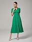 abordables Vestidos Maxi-Cotton Puff Sleeve Dress