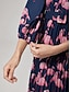 preiswerte Maxi-Kleider-Print Pleated Maxi Dress