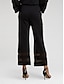cheap Pants &amp; Shorts-Chiffon Modal Pocket Cropped Pants