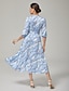 cheap Maxi Dresses-Patterned Chain Tie Long Dress