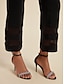 cheap Pants &amp; Shorts-Chiffon Modal Pocket Cropped Pants