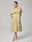 cheap Midi Dresses-V Neck Waist Defined Midi Dress