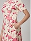 cheap Mini Dresses-Stretch Flamingo Print Mini Dress
