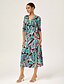 abordables Vestidos Maxi-Printed Silk Wrap Dress