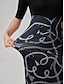 cheap Maxi Dresses-Chain Print Lyocell Mermaid Dress