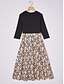 cheap Maxi Dresses-Spliced Pattern Knit Dress