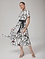 cheap Maxi Dresses-Abstract Face Art Shirt Dress