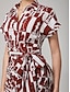 baratos Vestidos Tamanhos Grandes-Geometric Retro Pleat Dress