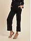 cheap Pants &amp; Shorts-Chiffon Modal Pocket Cropped Pants