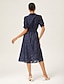 cheap Midi Dresses-Jacquard Textured Collared Shirt Dress