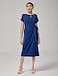 preiswerte Maxi-Kleider-High Stretch Belted Maxi Dress