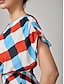cheap Maxi Dresses-Print Geometric Ruched Maxi Dress
