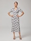 cheap Midi Dresses-Stretch Waist-Cinching Mermaid Midi Dress