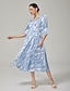 cheap Maxi Dresses-Patterned Chain Tie Long Dress