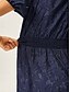 cheap Maxi Dresses-Textured Jacquard Ruffle Waisted Dress