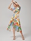 economico Vestiti maxi-Cinched Waist Floral Dress