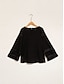 cheap Blouses-Chiffon Modal Illusion Sleeve Crew Neck Shirt