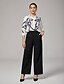 cheap Blouses-Artistic Print Long Sleeve Shirt