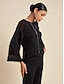 cheap Blouses-Chiffon Modal Illusion Sleeve Crew Neck Shirt