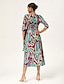 abordables Vestidos Maxi-Printed Silk Wrap Dress