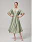 cheap Maxi Dresses-Pleat V Neck Dolman Sleeve Dress