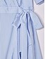 cheap Maxi Dresses-Stripe Tencel Wrap Dress