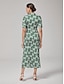 cheap Midi Dresses-Stretch Waist-Cinching Mermaid Midi Dress