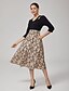 cheap Maxi Dresses-Spliced Pattern Knit Dress