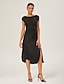 preiswerte Midikleider-Glitter Off Shoulder Cinched Knit Dress