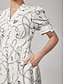 cheap Maxi Dresses-Smocked Chain Print Corset Dress