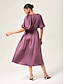 baratos Vestidos Tamanhos Grandes-Cinched Waist Maxi Dress