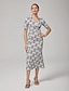 cheap Midi Dresses-Stretch Waist-Cinching Mermaid Midi Dress