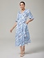 cheap Maxi Dresses-Patterned Chain Tie Long Dress