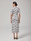 cheap Midi Dresses-Stretch Waist-Cinching Mermaid Midi Dress