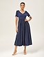 economico Vestiti maxi-Cotton Knit Woven Panel Dress