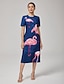 cheap Maxi Dresses-Placement Print Maxi Dress