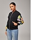 preiswerte Blusen-Casual Patchwork Bomber Jacket