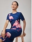 cheap Maxi Dresses-Placement Print Maxi Dress