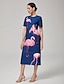 cheap Maxi Dresses-Placement Print Maxi Dress