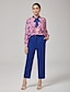 preiswerte Blusen-Leopard Print Long Sleeve Blouse