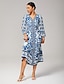 billige Maxikjoler-Placement Print Porcelain Maxi Dress