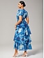 economico Vestiti maxi-Multicolor Tiered Chiffon Dress