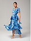 economico Vestiti maxi-Multicolor Tiered Chiffon Dress