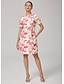 cheap Mini Dresses-Stretch Flamingo Print Mini Dress