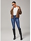 cheap Outerwear-Faux Suede Zip Jacket Casual Stylish